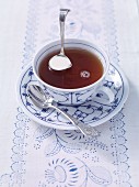 How to make East Friesian tea: add cream to the tea
