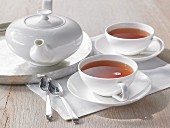 A porcelain tea set with East Friesian tea
