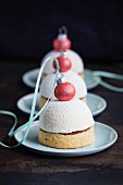 Christmas domes (white chocolate mousse tarts)