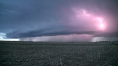 Tornado and lightning, Oklahoma, USA