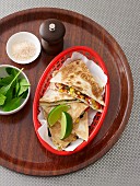Corn and Goat Cheese Quesadillas