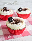 Black Forest cherry cupcakes