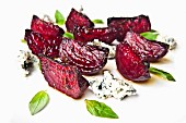 Grilled beetroot with blue cheese