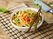 Red Thai curry with sweet potato noodles