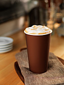 A cappuccino with milk foam