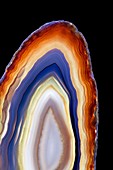Concentric banding in agate