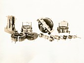 Tesla alternating current motor components, 1890s