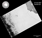 Larsen C iceberg, satellite image