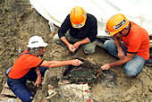 Excavation of an Iron Age tomb