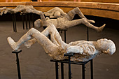 Body casts of victims of the Pompeii eruption