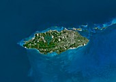 Nassau, Island of New Providence, Bahamas, satellite image