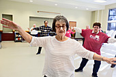 Senior citizen's tai chi class, USA