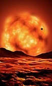Artwork of Red Giant Sun, illustration