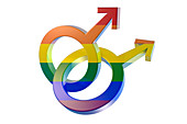Male homosexuality symbol, illustration