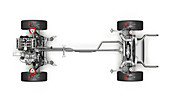 Car axels and drive shaft , illustration