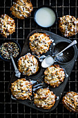 Lemon Ricotta Muffins with mixed seeds