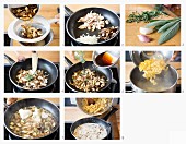 How to make farfalle with mushrooms and sage
