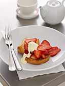 Strawberries and Cream on Brioche