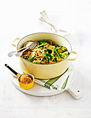 Wholemeal Vegetable Spaghetti with Garlic Crumbs