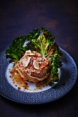 Veal roulade with white truffle and fried kale