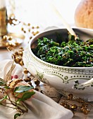 Pan-fried kale for Christmas