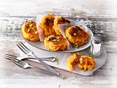 Sweet potato and coconut fritters with chilli
