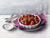 Strawberry and coconut crumble