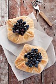 Individual blueberry pies
