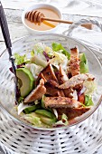Grilled chicken breast and avocado salad