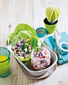 Salatwraps mit Hülsenfrüchtesalat
