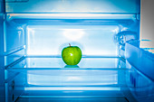 Apple in a fridge