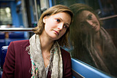 Woman on the subway