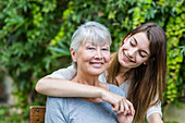 Young woman and senior