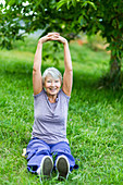 Woman stretching