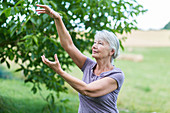 Woman practising gi-kong