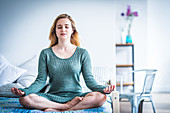 Woman practicing yoga