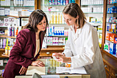 Woman in a pharmacy
