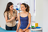 Teenage girl receiving Gardasil vaccination