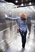 Woman in a lift