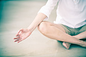 Woman practicing yoga