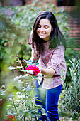 Woman gardening