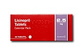 Lisinopril drug packaging