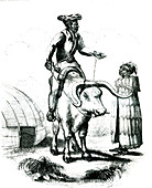19th Century Cafres people, illustration