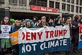 Climate protesters at Trump inauguration, January 2017