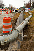 Sewer collapse and repair works