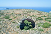Sinkhole in the Greek Peloponnese