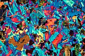 Polarised LM of a thin section of diorite
