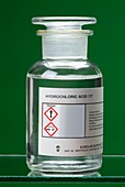 Reagent bottle of hydrochloric acid CP