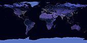 Earth at night, satellite image