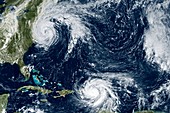 Hurricanes Maria and Jose, satellite image